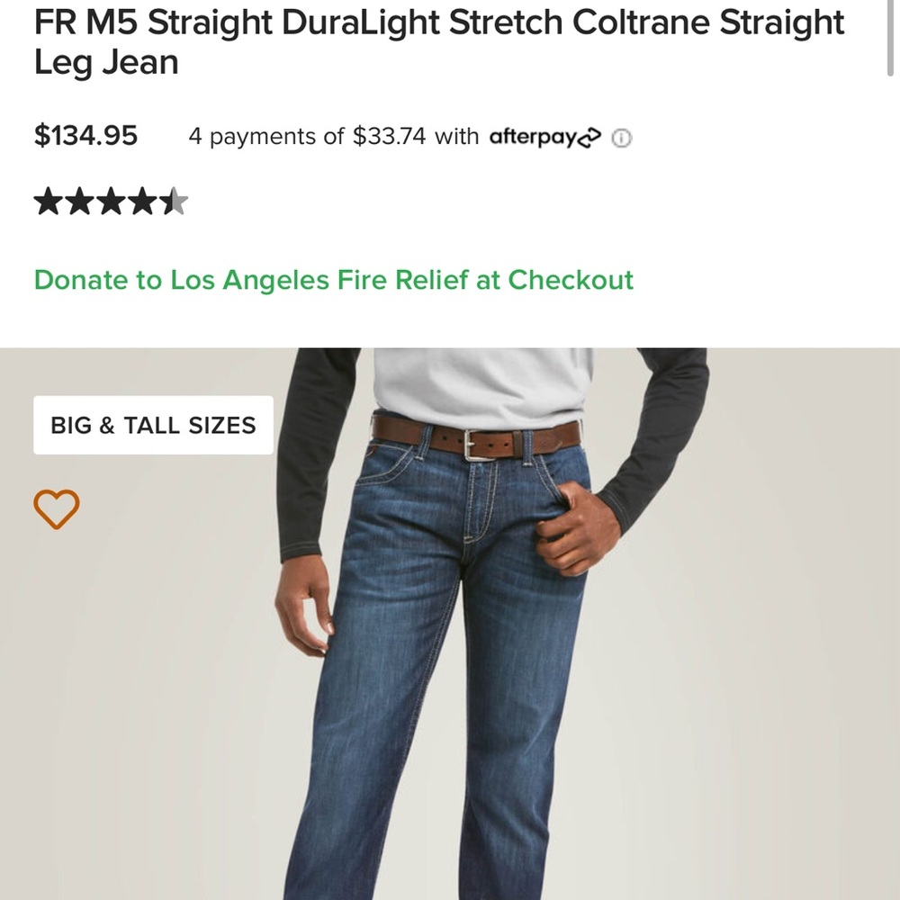 Ariat FR work duralight “Coltrane” Jean